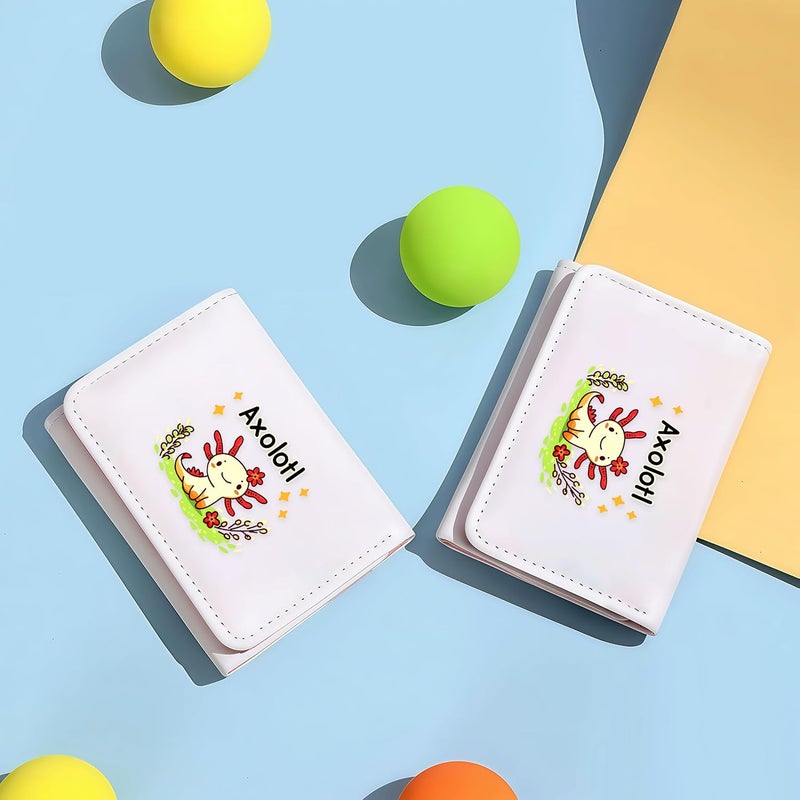 BJDAMAI Axolotl Wallet For Teens Kids Girls Age 6,7,8,9,10,11,12, Small Slim Thin Mini Compact Women Wallet, Animal Lovers Gifts Stuff, Cash Card Coin Pocket Window For Female! - Image 4